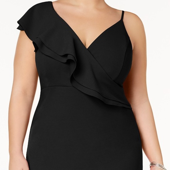 Soprano Trendy Top Asymmetrical Bodycon Dress 2X - Picture 2 of 5